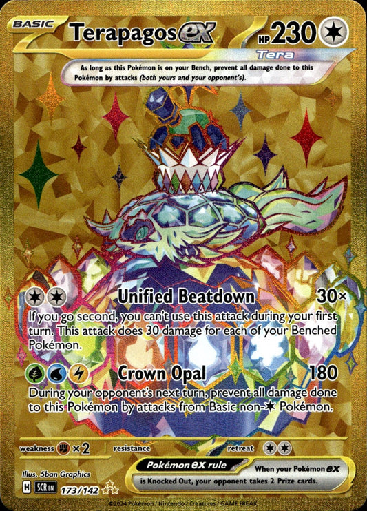 Terapagos ex 173/142 Hyper Rare Stellar Crown Pokemon Near Mint