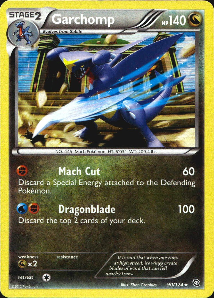 Garchomp 90/124 Holo Rare Dragons Exalted Pokemon Near Mint