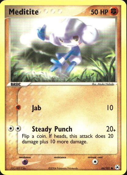 Meditite 66/101 Common Hidden Legends Pokemon Near Mint