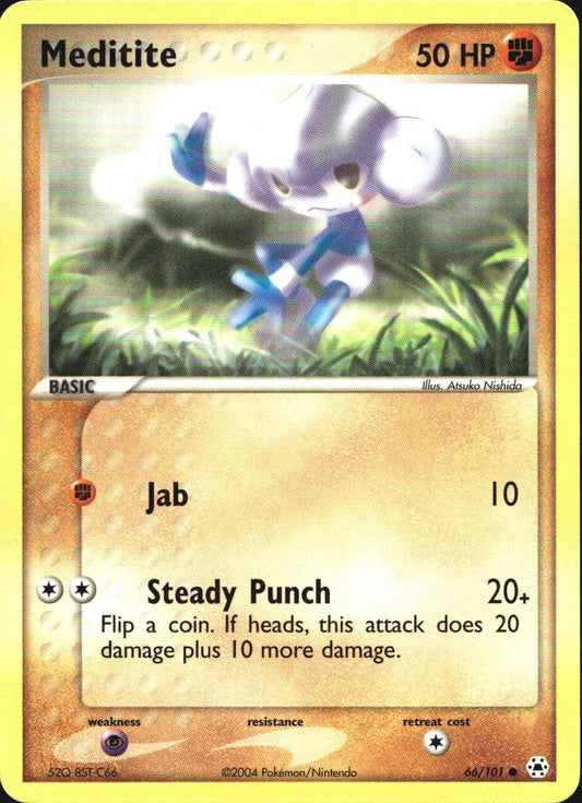 Meditite 66/101 Common Hidden Legends Pokemon Near Mint