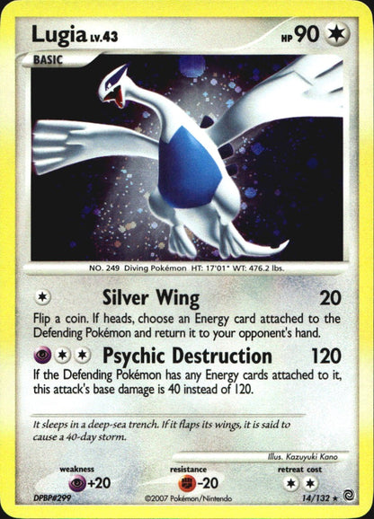 Lugia 14/132 Holo Rare Secret Wonders Pokemon Near Mint