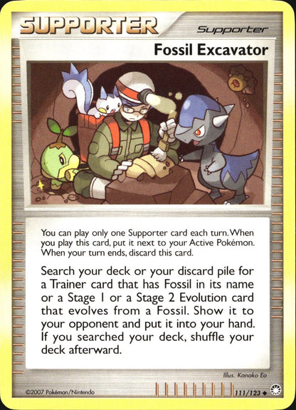 Fossil Excavator 111/123 Uncommon Mysterious Treasures Pokemon Near Mint