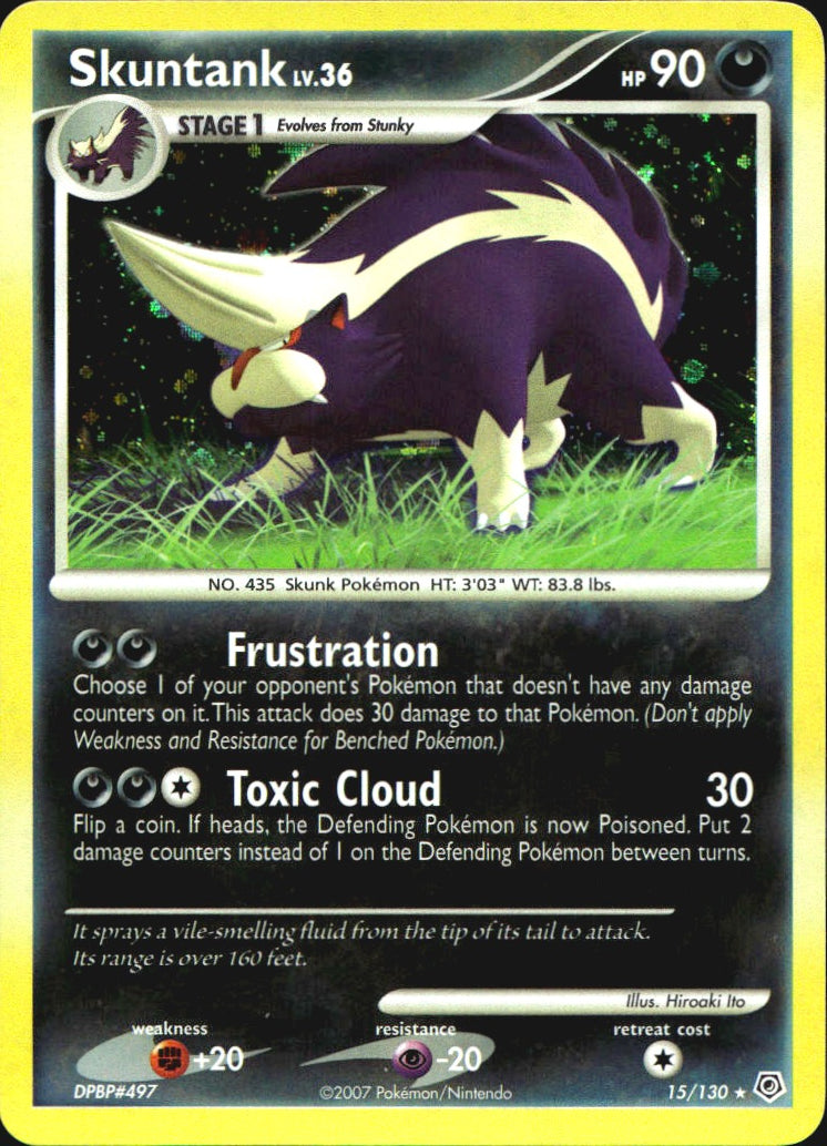 Skuntank 15/130 Holo Rare Diamond & Pearl Pokemon Near Mint