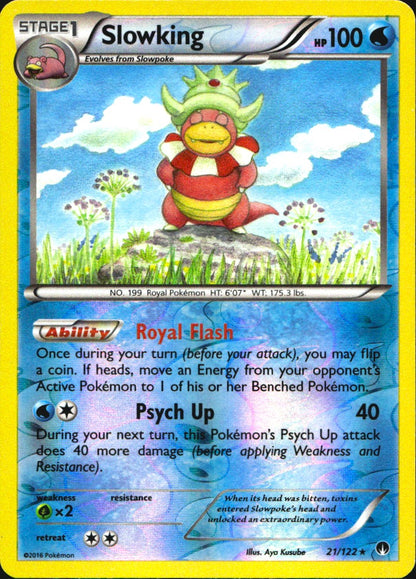 Slowking 21/122 Holo Rare BREAKpoint Pokemon Reverse Holo Near Mint