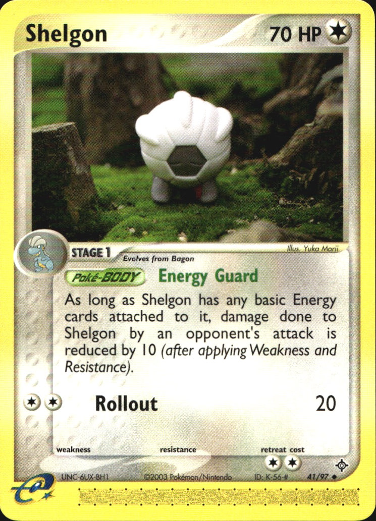 Shelgon 41/97 Uncommon Dragon Pokemon Near Mint
