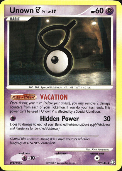Unown [V] 79/146 Uncommon Legends Awakened Pokemon Near Mint