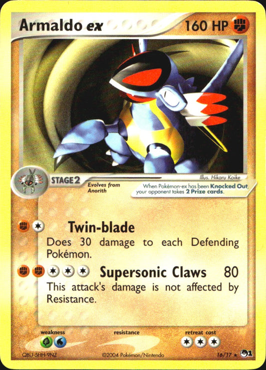 Armaldo ex 16/17 Rare POP Series 1 Pokemon Near Mint