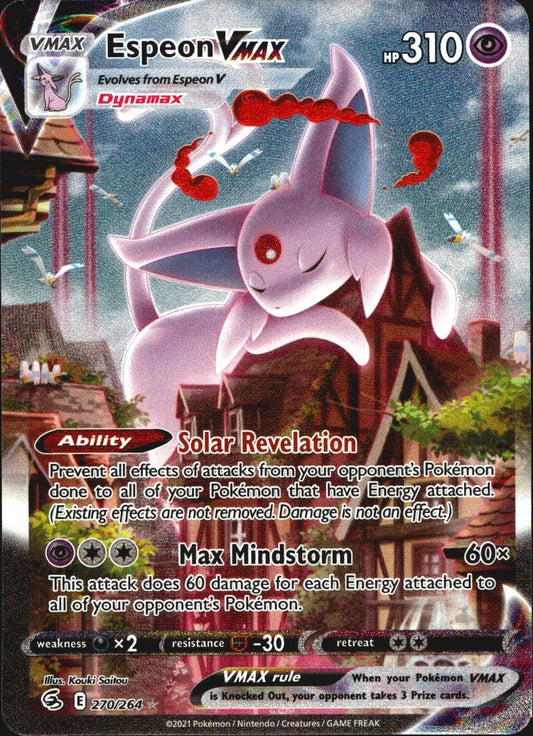 Espeon VMAX 270/264 Alternate Art Fusion Strike Pokemon Near Mint