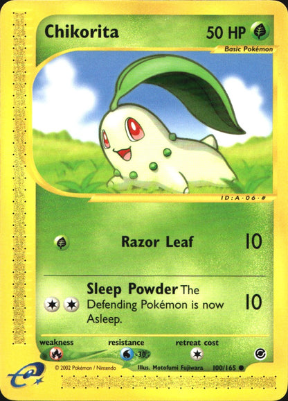 Chikorita 100/165 Common Expedition Base Set Pokemon Near Mint