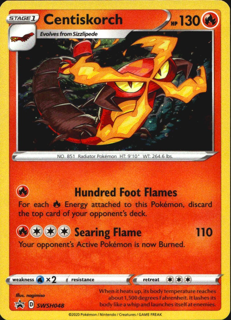 Centiskorch SWSH048 Promo SWSH Black Star Pokemon Near Mint