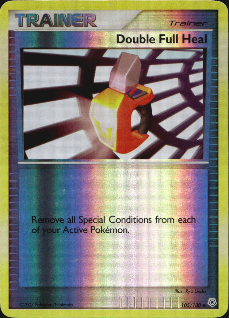 Double Full Heal 105/130 Uncommon Diamond & Pearl Pokemon Reverse Holo Near Mint
