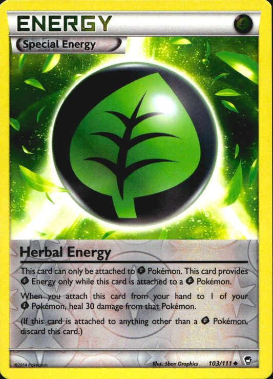 Herbal Energy 103/111 Uncommon Furious Fists Pokemon Reverse Holo Near Mint