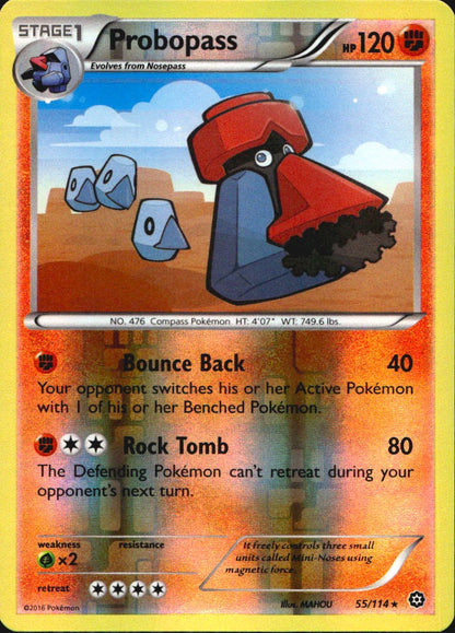 Probopass 55/114 Rare Steam Siege Pokemon Reverse Holo Near Mint