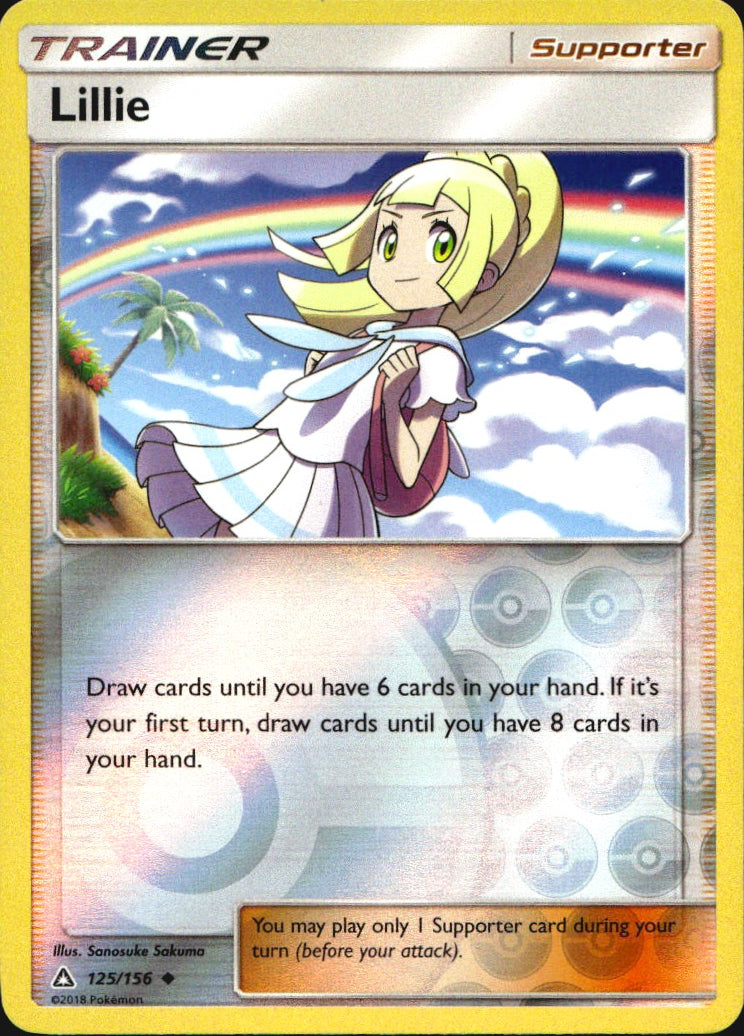 Lillie 125/156 Uncommon Ultra Prism Pokemon Reverse Holo Near Mint