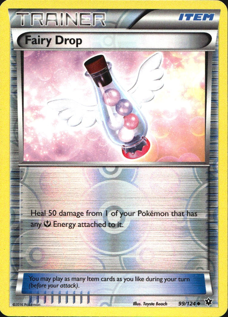 Fairy Drop 99/124 Uncommon Fates Collide Pokemon Reverse Holo Near Mint