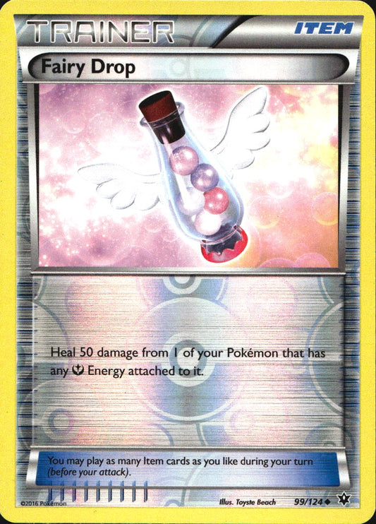 Fairy Drop 99/124 Uncommon Fates Collide Pokemon Reverse Holo Near Mint