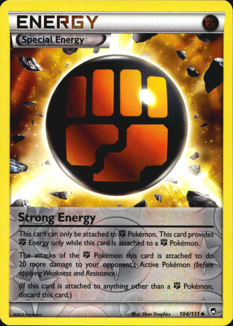 Strong Energy 104/111 Uncommon Furious Fists Pokemon Reverse Holo Near Mint
