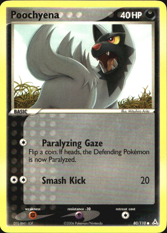 Poochyena 80/110 Common Holon Phantoms Pokemon Near Mint