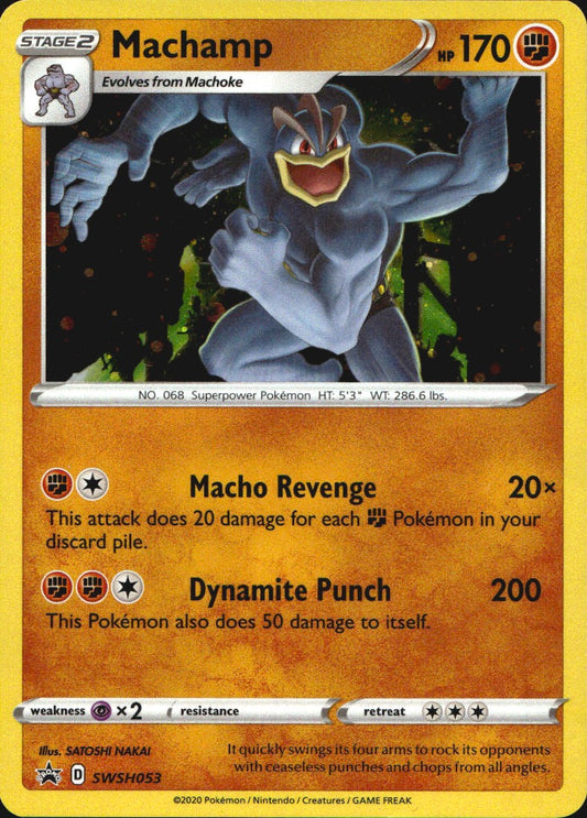 Machamp SWSH053 Promo SWSH Black Star Pokemon Near Mint