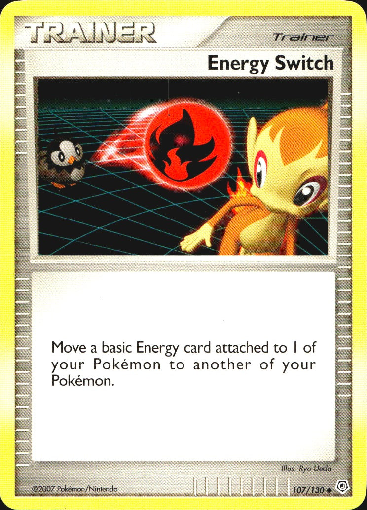Energy Switch 107/130 Uncommon Diamond & Pearl Pokemon Reverse Holo Near Mint