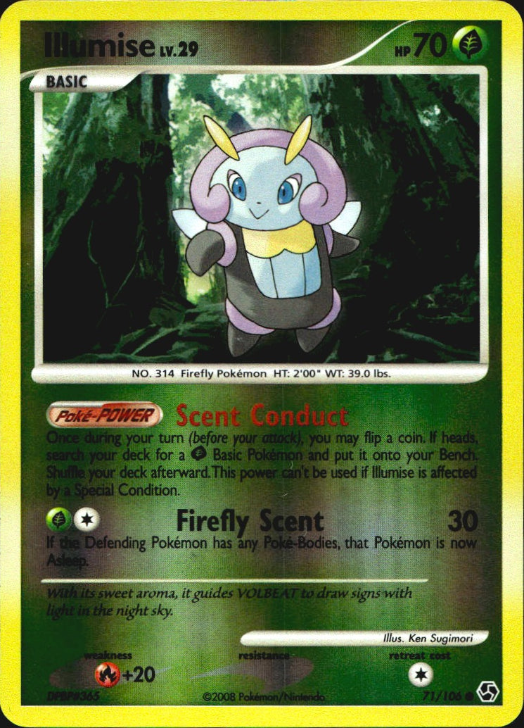 Illumise 71/106 Common Great Encounters Pokemon Reverse Holo Near Mint