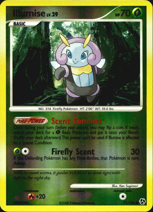 Illumise 71/106 Common Great Encounters Pokemon Reverse Holo Near Mint