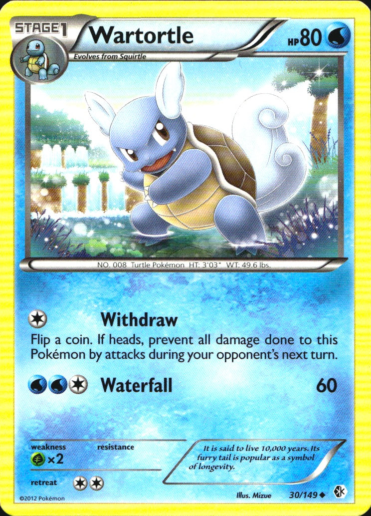 Wartortle 30/149 Uncommon Boundaries Crossed Pokemon Near Mint