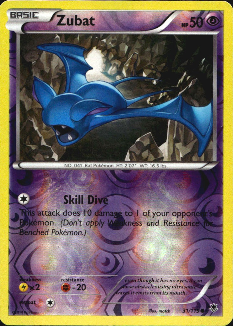 Zubat 30/83 Common Generations Pokemon Reverse Holo Near Mint