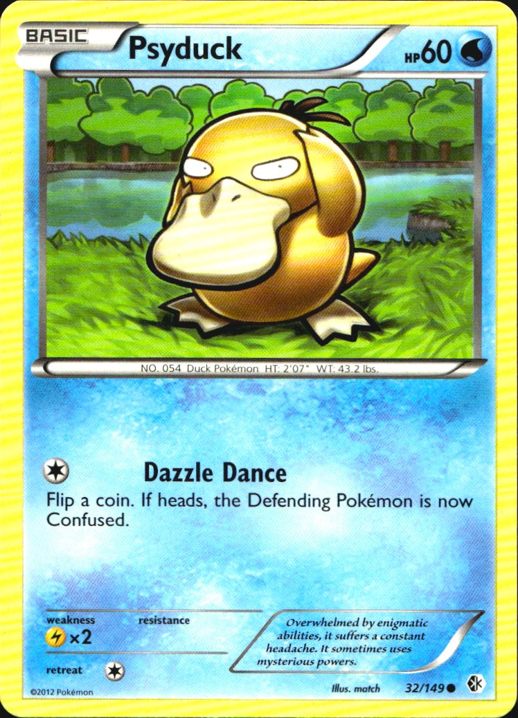 Psyduck 32/149 Common Boundaries Crossed Pokemon Near Mint