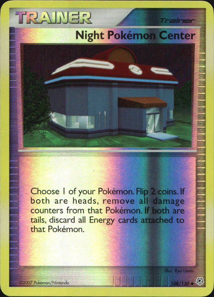 Night Pokemon Center 108/130 Uncommon Diamond & Pearl Pokemon Reverse Holo NM