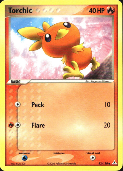 Torchic 83/110 Common Holon Phantoms Pokemon Near Mint