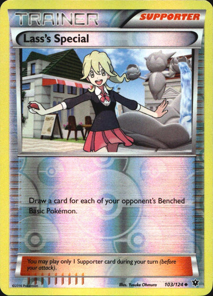 Lass's Special 103/124 Uncommon Fates Collide Pokemon Reverse Holo Near Mint