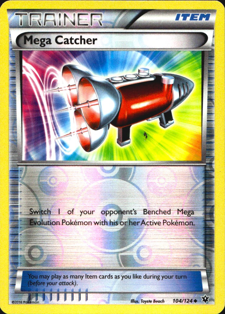 Mega Catcher 104/124 Uncommon Fates Collide Pokemon Reverse Holo Near Mint