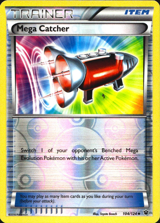 Mega Catcher 104/124 Uncommon Fates Collide Pokemon Reverse Holo Near Mint