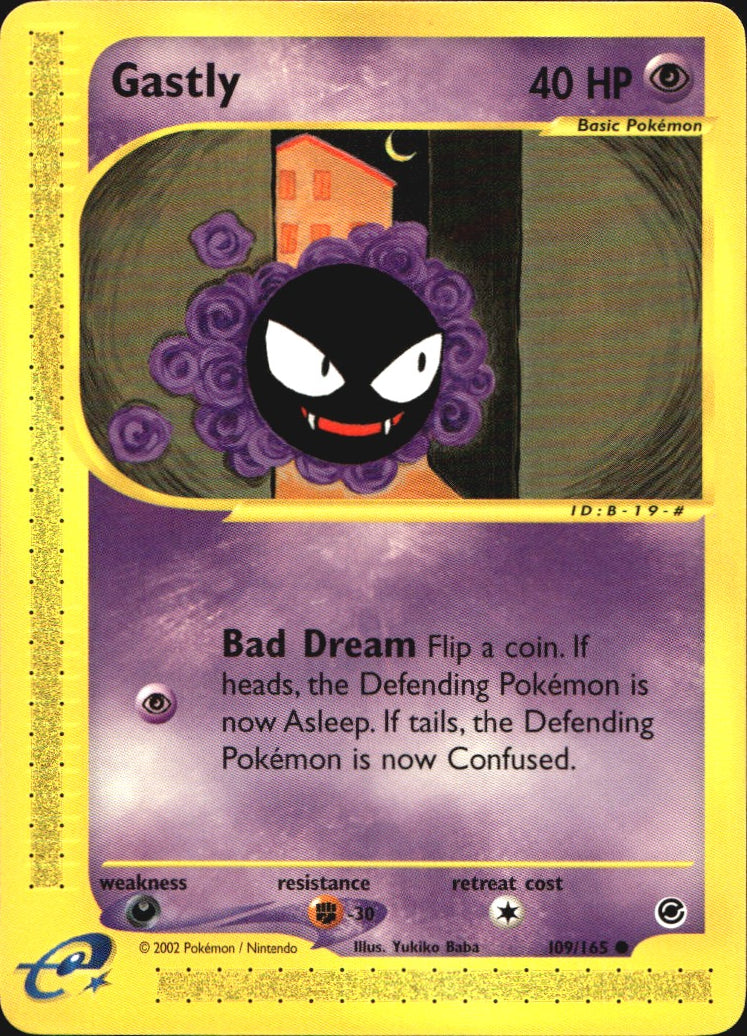 Gastly 109/165 Common Expedition Base Set Pokemon Near Mint