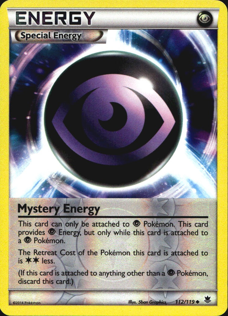 Mystery Energy 112/119 Uncommon Phantom Forces Pokemon Reverse Holo Near Mint