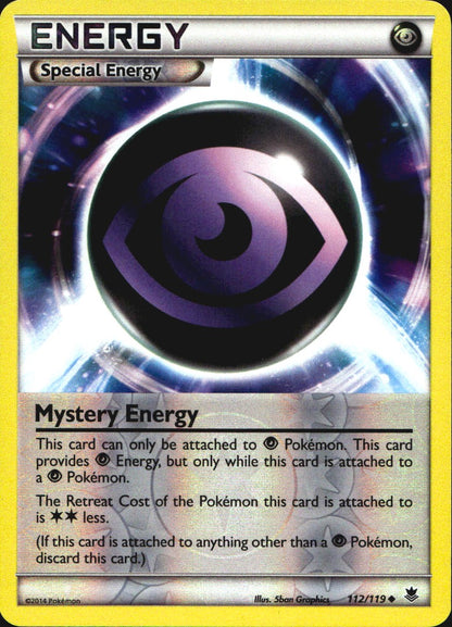 Mystery Energy 112/119 Uncommon Phantom Forces Pokemon Reverse Holo Near Mint