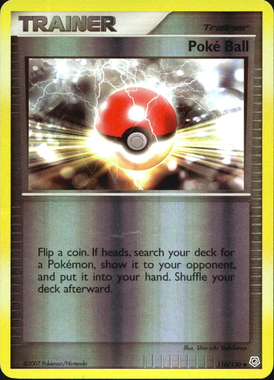 Poke Ball 110/130 Uncommon Diamond & Pearl Pokemon Reverse Holo Near Mint