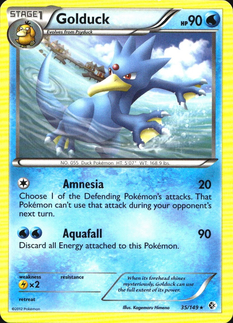 Golduck 35/149 Rare Boundaries Crossed Pokemon Near Mint