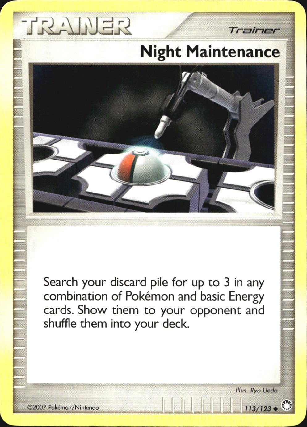 Night Maintenance 113/123 Uncommon Mysterious Treasures Pokemon Near Mint