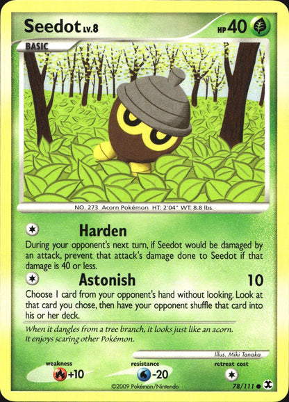 Seedot 78/111 Common Rising Rivals Pokemon Near Mint