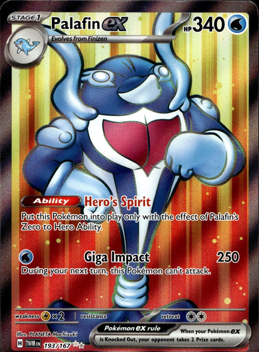 Palafin ex 193/167 Ultra Rare Twilight Masquerade Pokemon Near Mint