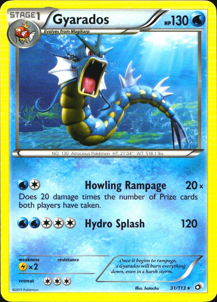 Gyarados 31/113 Rare Legendary Treasures Pokemon Near Mint