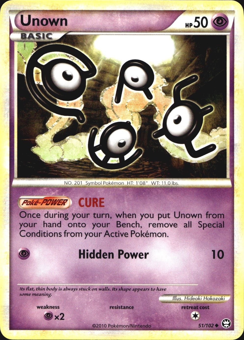 Unown 51/102 Uncommon HGSS Triumphant Pokemon Near Mint