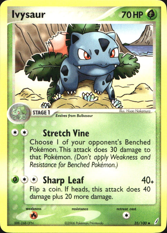 Ivysaur 35/100 Uncommon Crystal Guardians Pokemon Near Mint