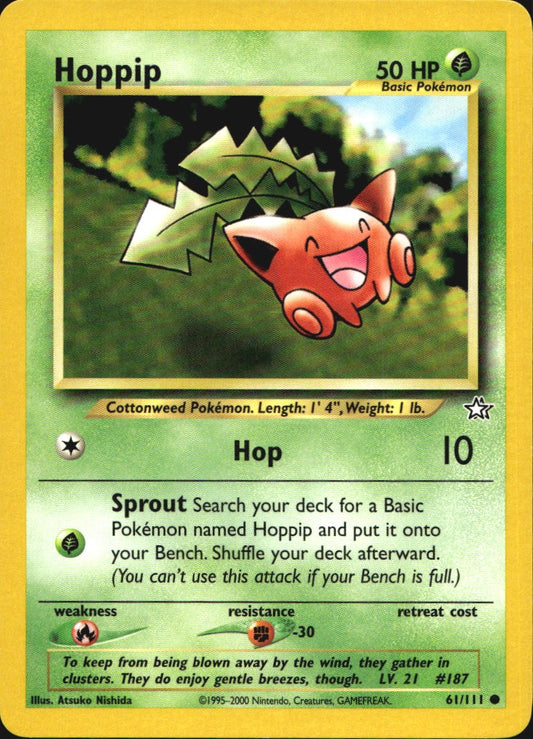 Hoppip 61/111 Common Neo Genesis Pokemon Near Mint