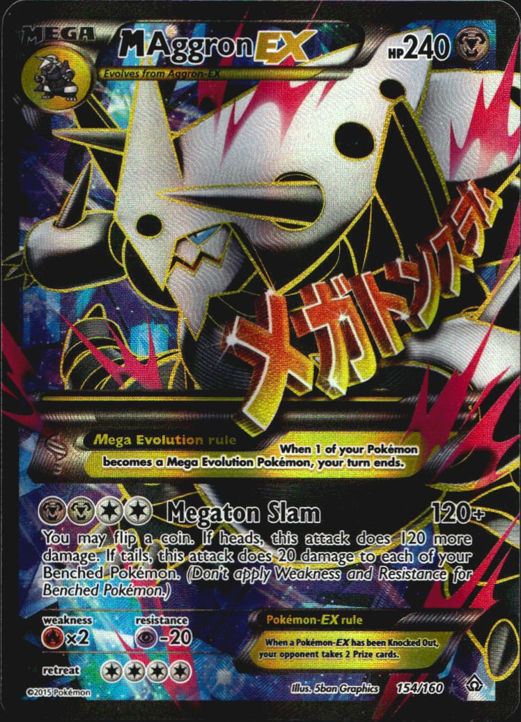 M Aggron EX 154/160 Rare Ultra Primal Clash Pokemon Near Mint