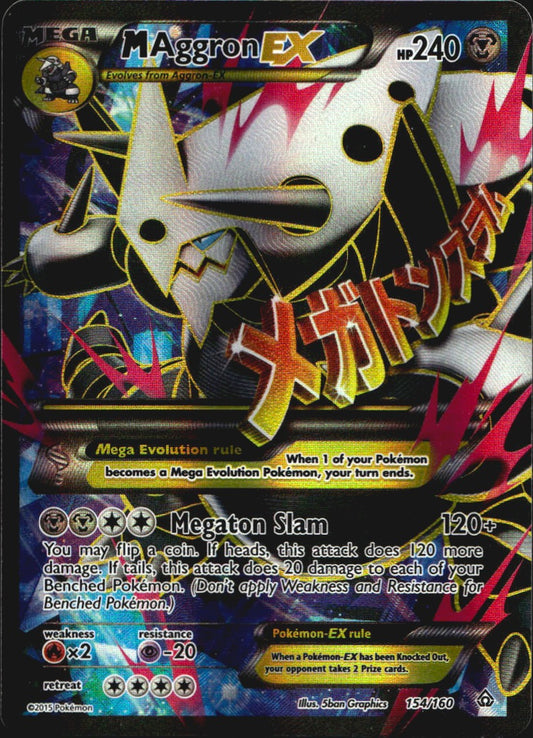 M Aggron EX 154/160 Rare Ultra Primal Clash Pokemon Near Mint