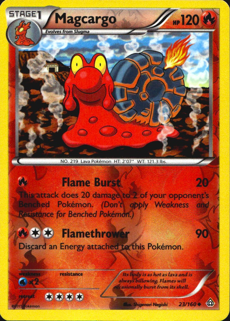 Magcargo 23/160 Uncommon Primal Clash Pokemon Reverse Holo Near Mint