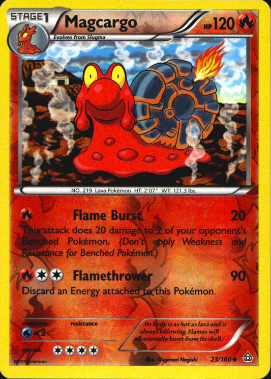 Magcargo 23/160 Uncommon Primal Clash Pokemon Reverse Holo Near Mint